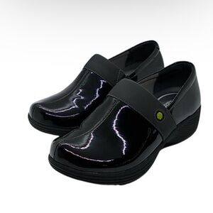 Dansko Black Patent Leather Mules